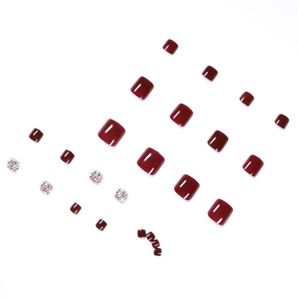 O1CN011J06lu2NGHbK3PBhl_!!4234819935-0-cib JP1179 Breathable Toe Press-Ons: Hypoallergenic & Baby-Safe! 👶🌿 cherry red diamond summer press on toenails fake nails false nails press-ons