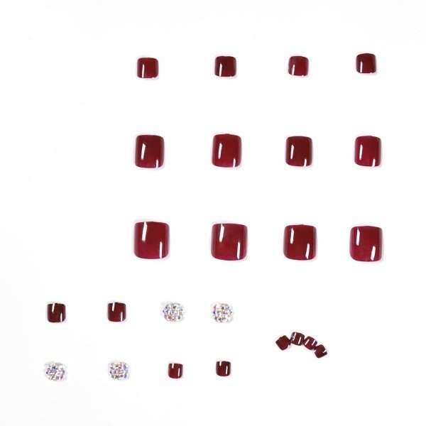 O1CN01759kkv2NGHbGKWdyy_!!4234819935-0-cib JP1179 Breathable Toe Press-Ons: Hypoallergenic & Baby-Safe! 👶🌿 cherry red diamond summer press on toenails fake nails false nails press-ons