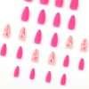 JP2247 Espresso-Proof Short Nails: No Latte Stains, Just Polished! ☕✨  Valentine rose love frosting reusable press on nails fake nails press-ons nail salon beauty