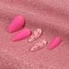 JP2247 Espresso-Proof Short Nails: No Latte Stains, Just Polished! ☕✨  Valentine rose love frosting reusable press on nails fake nails press-ons nail salon beauty