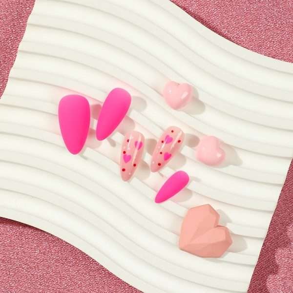 O1CN01ijzSXE2NGHjo3TJ70_!!4234819935-0-cib JP2247 Espresso-Proof Short Nails: No Latte Stains, Just Polished! ☕✨ Valentine rose love frosting reusable press on nails fake nails press-ons nail salon beauty