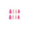 JP2247 Espresso-Proof Short Nails: No Latte Stains, Just Polished! ☕✨  Valentine rose love frosting reusable press on nails fake nails press-ons nail salon beauty