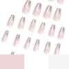 JP1898 Christmas gift silver snow glitter reusable press on nails fake nails press-ons nail salon beauty