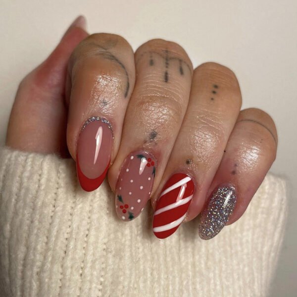 O1CN01p1BIec2NGHtXiYxQn_!!4234819935-0-cib JP3454 Date Night Almond Nails: Salon-Quality Shine, 5-Minute Magic! 💍🌙 French candy stripe silver glitter Christmas reusable press on nails fake nails press-ons nail salon beauty