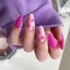 JP2247 Espresso-Proof Short Nails: No Latte Stains, Just Polished! ☕✨  Valentine rose love frosting reusable press on nails fake nails press-ons nail salon beauty