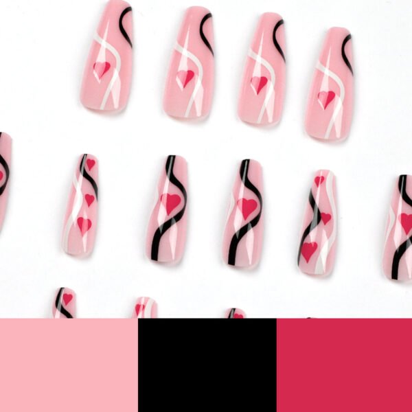 O1CN01yeAGa42NGHfuffUe0_!!4234819935-0-cib JP1759 Extra-Length French Tip Nails: Lightweight, No Glue & Office-to-Party Chic! 💼🌟 French long ballet black white lines love Valentine reusable press on nails fake nails press-ons nail salon beauty