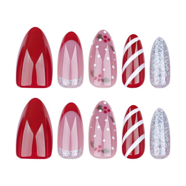 O1CN01zzVUrS2NGHtZ4Pifx_!!4234819935-0-cib JP3454 Date Night Almond Nails: Salon-Quality Shine, 5-Minute Magic! 💍🌙 French candy stripe silver glitter Christmas reusable press on nails fake nails press-ons nail salon beauty