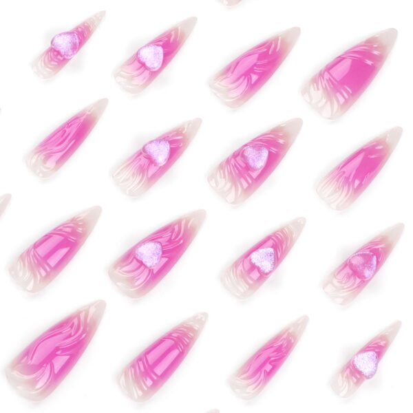 O1CN012bkUvK2NGHrCekYgU_!!4234819935-0-cib JP3244-Billion Dollar Baby Press Ons: Crushed Diamond Hearts ✦ Cloud Pink Ombré ✨ Salon Hearts Break!