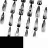 JP3469-Apocalypse Stiletto: Church-Burning Chrome Flames ✦ Vampire's Cross Ombré​​ ☠️ Melt Salons!