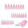 JP2954-​Irresistible 3D Pink French Stiletto Press-Ons with Hearts | Salon Glam in Minutes!​