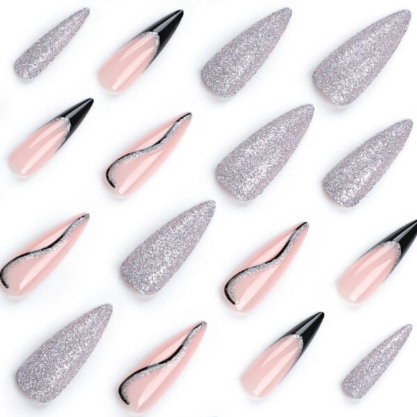 JP3111-🪐 Liquid Steel Eclipse Stilettos: Surgical-Precision Shine That Embarrasses Salons​​ (Vanity Fair’s "Covert Power Move" for ER Nurses & Corporate Assassins)