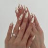 JL0694-🔵 HYDROSTATIC GLIDE: Quantum-Polished Almonds with Liquid Metal Flare​​ (Vogue: "CERN-Grade Chroma for Subsonic Socialites")