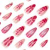 JP3446-⚡️ Vice Squad Blossoms: 3D Flower Almonds w/ SWAT-Grade Gem Lock​​ (Rolling Stone: "Narcotics-Proof Nails for the Courtroom Renegade")