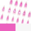 JP3244-Billion Dollar Baby Press Ons: Crushed Diamond Hearts ✦ Cloud Pink Ombré​​ ✨ Salon Hearts Break!