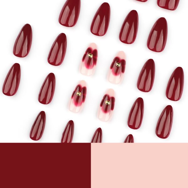 O1CN01GlcOCU2NGHwl054fl_!!4234819935-0-cib JP3695-❤️ Hematite Sovereignty: Surgical Scarlet Almonds w/ Hemorrhage-Resistant Florals (Vogue Business: "ICU-Ready Haute Hematology for Power Syndicates")