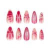 JP3446-⚡️ Vice Squad Blossoms: 3D Flower Almonds w/ SWAT-Grade Gem Lock​​ (Rolling Stone: "Narcotics-Proof Nails for the Courtroom Renegade")