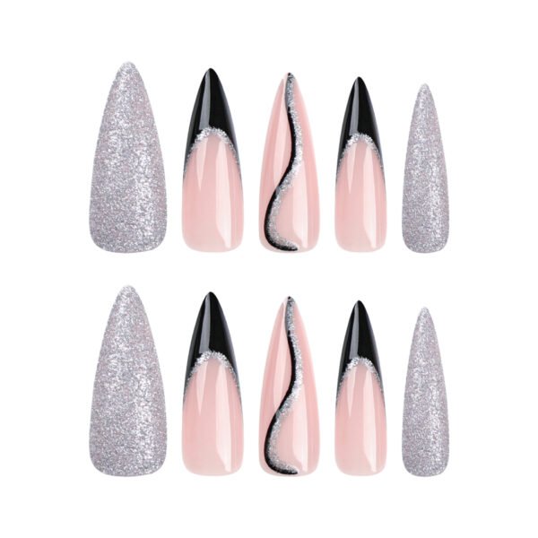 JP3111-🪐 Liquid Steel Eclipse Stilettos: Surgical-Precision Shine That Embarrasses Salons​​ (Vanity Fair’s "Covert Power Move" for ER Nurses & Corporate Assassins)