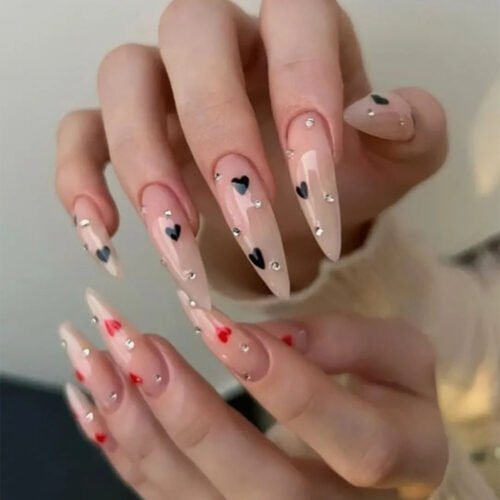 JP2727-​🇫🇷 Parisian Noir Prodigy Stilettos: The French Tip Revenge That Banned Salons
