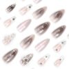 JP3334-💥 Litigatiom Blaze: Flame-Wreathed French Almonds with ScorchFade™ Ombré​​ (Law360: "Judicial Pyrotechnics for the Courtroom Renegade")