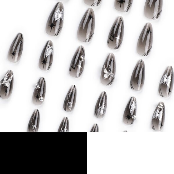 O1CN01PqIAC82NGHojOEHnZ_!!4234819935-0-cib JP3025-🪐 Necrochrome Eclipse: Galactic Goth Almonds w/ Obsidian Butterfly Relief (Nylon: "Crystalline Rebellion for the ICU Reaper")