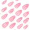 JP3402-🎀 Sweetheart Supremacy: Surgical Pink Almonds w/ Hemodynamic Bows & Florals​​ (Vogue: "Pediatric Haute for the Scalpel Princess")