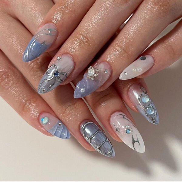 O1CN01UJsp6k2NGHpVUKFXw_!!4234819935-0-cib JP3123-🦋 Y2K Time Capsule: Holographic Bow Almonds w/ Nebula Pearls (Rolling Stone: "Millennial Minimalism Weaponized for Festival Rebels")