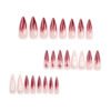 GN014-🐉 Red Flame Dragon & Cross Stiletto Press-Ons | Ancient Power, Modern Edge.​