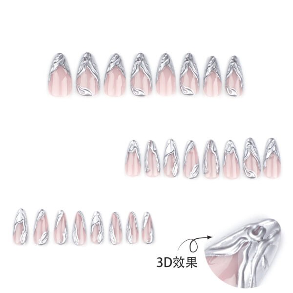 O1CN01VWIfZT2NGHrtIOlnZ_!!4234819935-0-cib JP3326-⚙️ Quantum Chrome: Architectural French Almonds with Neural-Mapped 3D Forms (Vogue Paris: "Robotic Precision Meets Haute Couture Rebellion")