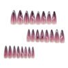 JP3475-Blood Moon Stiletto Press Ons: Obsidian Ombré ✦ Crushed Diamond Venom​​ 💎 Make Salons Bleed Envy!