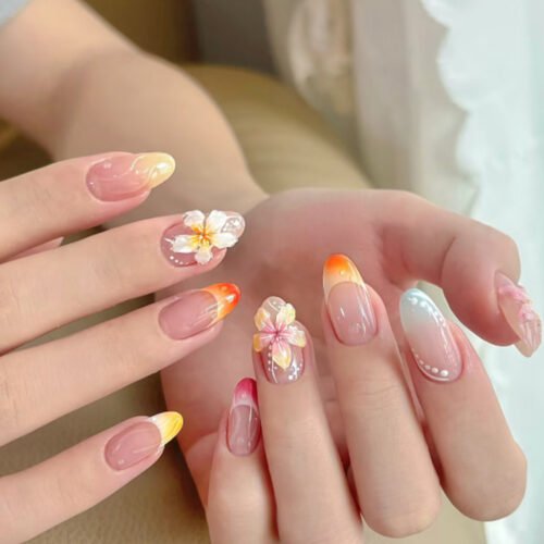 JL0687-🌸 Chromatic Liberation: Surgical-Fresh Floral Almonds w/ Photonic Bloom™ 3D​​ (Vogue UK: "Botanical Neurology for the Over-Scheduled Elite")