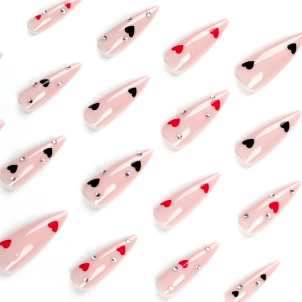 JP2727-​🇫🇷 Parisian Noir Prodigy Stilettos: The French Tip Revenge That Banned Salons