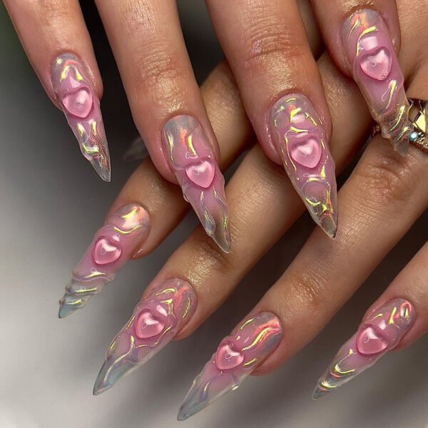 O1CN01lrYokf2NGHrFmNlnM_!!4234819935-0-cib (1) JP2954-Irresistible 3D Pink French Stiletto Press-Ons with Hearts | Salon Glam in Minutes!