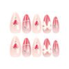 JP3138-❤️ Hemato-Romance: Surgical Valentine Almonds w/ Hematite Hearts​​ (Vogue: "Cardiac Chic for the Litigation Cupid")