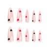 JP2727-​🇫🇷 Parisian Noir Prodigy Stilettos: The French Tip Revenge That Banned Salons