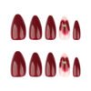 JP3695-❤️ Hematite Sovereignty: Surgical Scarlet Almonds w/ Hemorrhage-Resistant Florals​​ (Vogue Business: "ICU-Ready Haute Hematology for Power Syndicates")