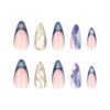 JP3389-🪙 Gilded Jurisprudence: Forensic Gold Ombré Almonds w/ Lizard-Scale Armor​​ (Financial Times: "Exoskeletal Elegance for the Silent Conquerors")