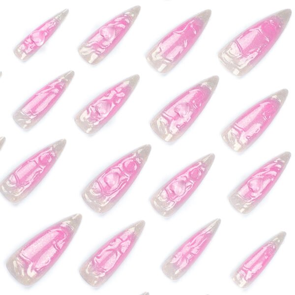 O1CN01vf3Y6I2NGHrHtgANs_!!4234819935-0-cib JP2954-Irresistible 3D Pink French Stiletto Press-Ons with Hearts | Salon Glam in Minutes!