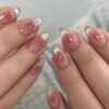 JP3862-💫 Photonic Blush: Surgical Cat Eye Almonds w/ Holographic Hemostasis​​ (Vogue Business: "OR-Approved Luster for the Scalpel Socialite")