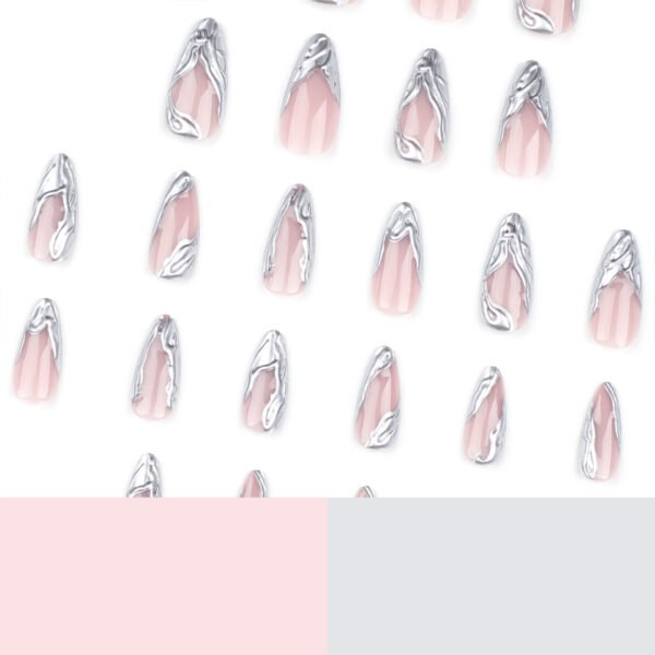 O1CN01voUQaB2NGHruPICYM_!!4234819935-0-cib JP3326-⚙️ Quantum Chrome: Architectural French Almonds with Neural-Mapped 3D Forms (Vogue Paris: "Robotic Precision Meets Haute Couture Rebellion")