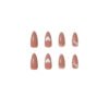 JP1325-🍂 Latte Hearts & Butterflies Stiletto Press-Ons | Salon-Soft Aura, Savage Convenience.