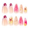 JP3852-🐆 Predator Florals: Safari-Grade Leopard Almonds w/ Photonic Gradient & 3D Botanicals​​ (Vogue Paris: "Haute Zoology for Boardroom Huntresses")