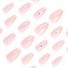 JP3122-🎀 Silent Bow Command: Forensic Nude Almonds w/ Sterile Satin Bows​​ (WSJ: "Covert Authority for the Boardroom Ballet")
