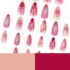 JP3446-⚡️ Vice Squad Blossoms: 3D Flower Almonds w/ SWAT-Grade Gem Lock​​ (Rolling Stone: "Narcotics-Proof Nails for the Courtroom Renegade")