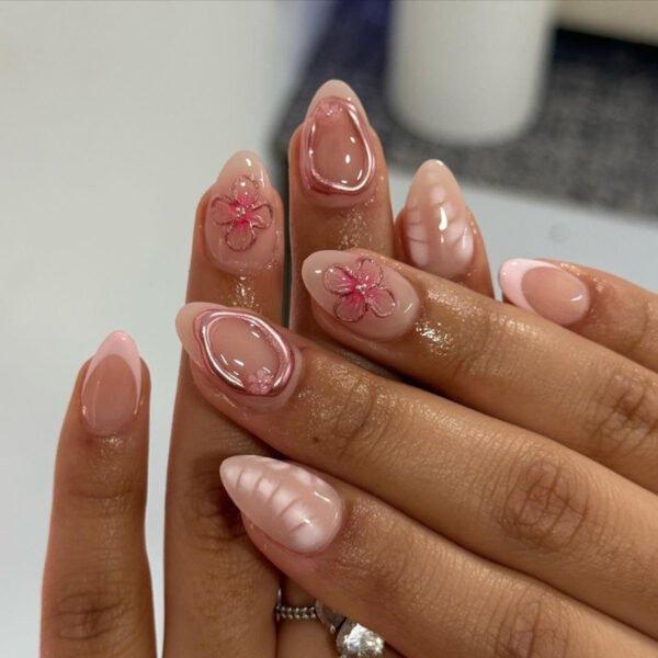 JP3861-🌸 Surgical Blush: OR-Approved Floral Almonds w/ Nano-Floral Architecture​​ (Brides: "Haute Hydroponics for the Power Botanist")