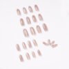 JP892-🍁 Timeless Amber Elegance: Crystal Cat Eye Almond French Tips