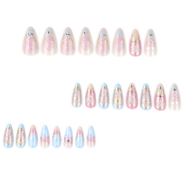 JP3918-Secret Garden Almonds: Monet-Style Press-Ons | Paint Your Passion, Skip Salon Chains ​​Tired of Salon Predictability? Wear Art Gallery Elegance.​