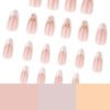 JP3924-Cloud Marble Almonds: Reusable Watercolor French Press-Ons | Effortless Luxury, Salon-Free ​​Salon Whites Gone Yellow? Meet Eternal Elegance.​