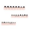 JP3595-​​Rebel French Tips: Ballet-Length Press-Ons with Leopard Spark & Salon-Free Swagger​