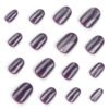 JP3253-💜 Taro Purple French Toes: Viral Lavender Cat Eye Shimmer ✨ (Reusable Short & Sweet Magic)