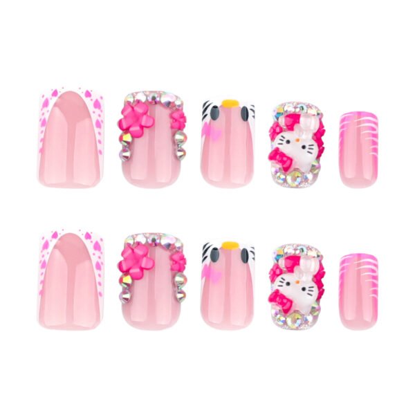O1CN011nOh2T2NGHw3cmnem_!!4234819935-0-cib JP3659-Your Daily Dose of Kawaii: Reusable Cat & Heart French Tips ✨ (Nude Pink, Short Square)